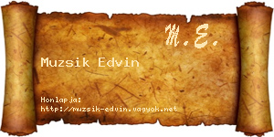 Muzsik Edvin névjegykártya
